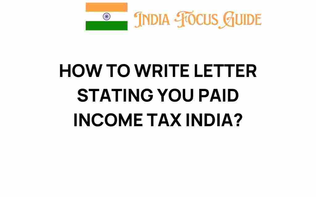 how-to-write-income-tax-letter-india